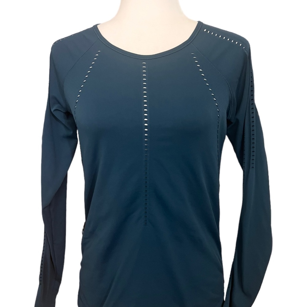 Athleta | Dark Green Athletic Long sleeve Top Size XS